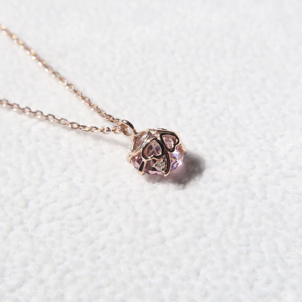 necklace】 ピンクトルマリン 6mm ダンデライオンカット | FREESIA
