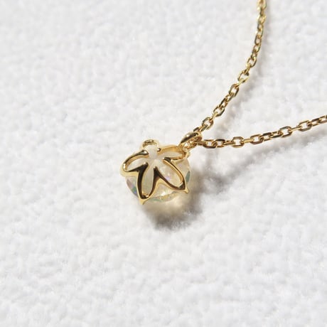 メキシコオパール 6mm さくらインカット ネックレス
