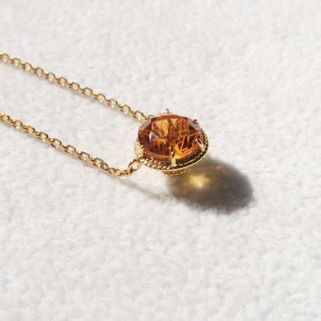 【necklace】　エクストラシトリン 6mm ダンデライオンカット