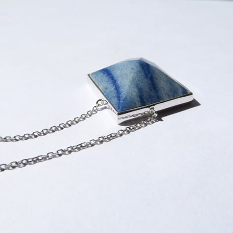 ブルーアベンチュリン：シミズ貴石様 会長カット　necklace