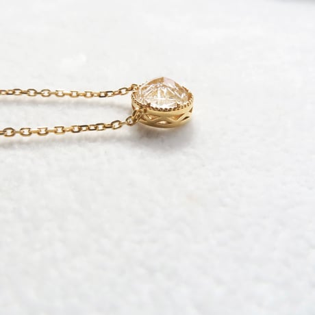 【necklace】　ルチルクォーツ　RD型　甲州貴石切子