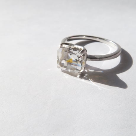 【Ring】　オイルインクォーツ　7×8mm　オクタゴン　＃11