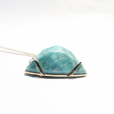 【Necklace】アマゾナイトインクォーツ：シミズ貴石様 会長カット