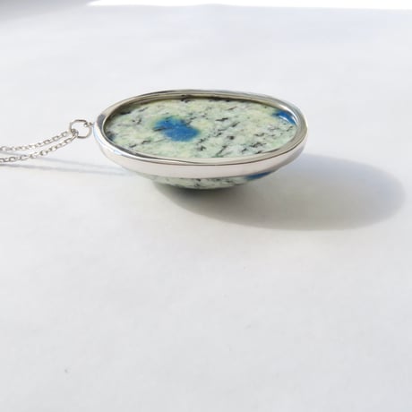 【necklace】　アズライト：シミズ貴石 会長カット