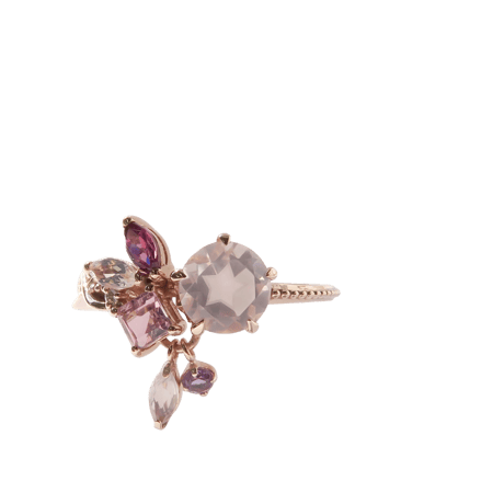 【Ring】　ローズクォーツ　6mm　スターインカット　＃11