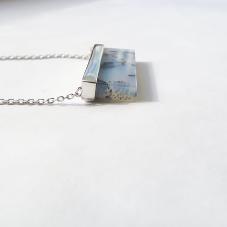 デンドリティックアゲート：シミズ貴石 かんなカット　necklace
