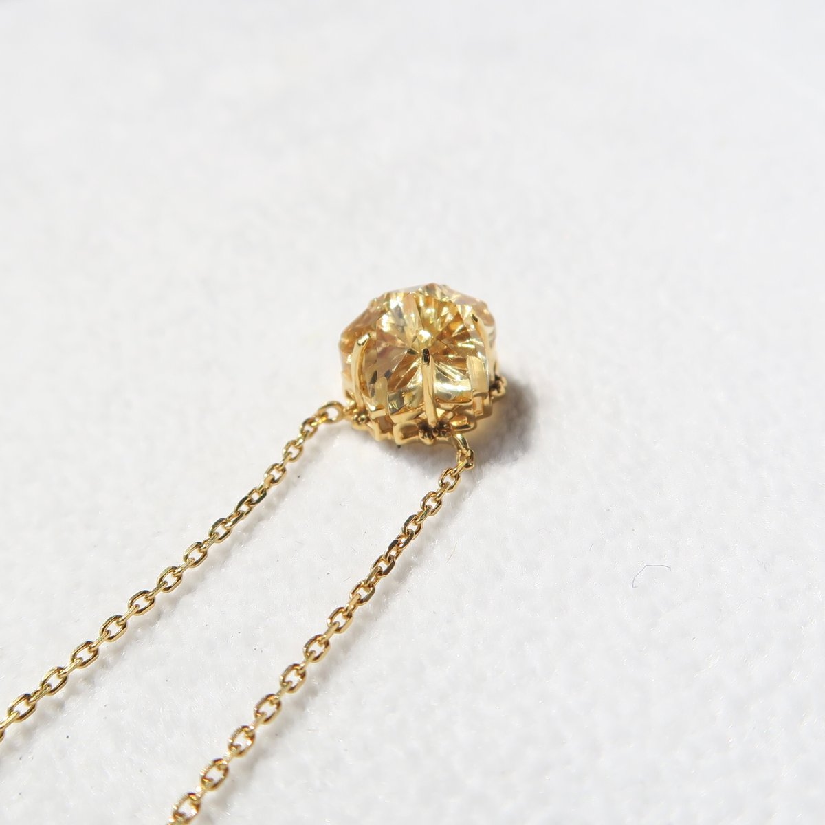 シトリン 桜型 甲州貴石切子 necklace | FREESIA