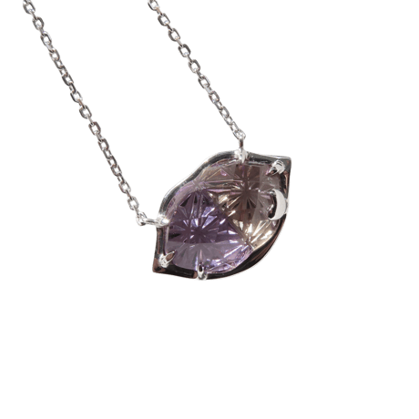 【necklace】　アメトリン　リップ型　甲州貴石切子