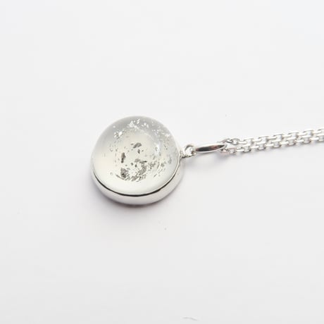 【necklace】　硝子の宝石 snow dome