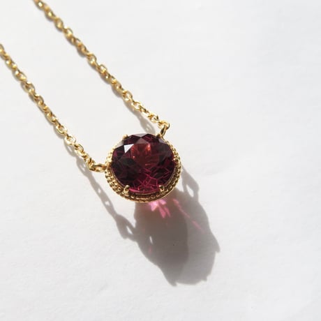 ロードライトガーネット 6mm ダンデライオンカット necklace