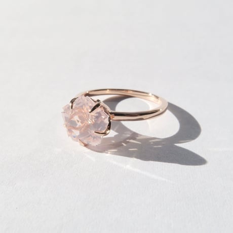 ローズクォーツ 8.5mm さくらシェイプ Ring＃11