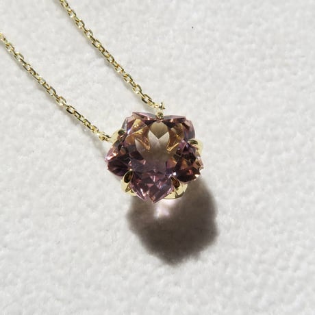 【necklace】　アメトリン　10mm　さくらシェイプ