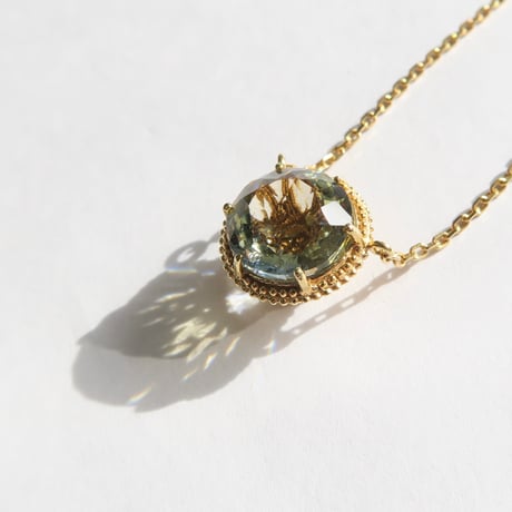 【necklace】　硝子の宝石 8mm RD