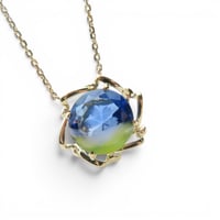 【necklace】　硝子の宝石　宇宙桜カット