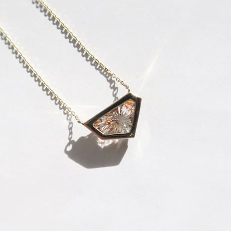 サンストーン 変則 甲州貴石切子 necklace