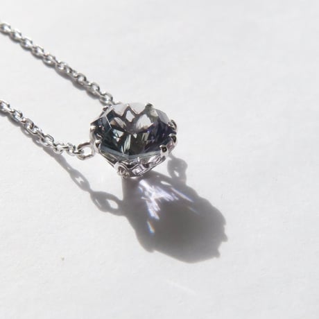 バイカラーゾイサイト 6mm アトリアカット necklace