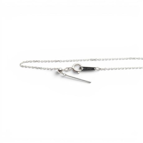 【necklace】　ルチル結晶入りホワイトガーデンクォーツ　かんなカット
