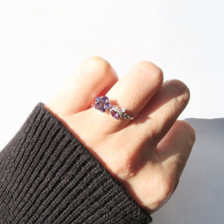 ローズアメジスト 7mm さくらシェイプ Ring＃11