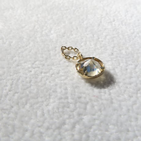 【charm】　イエロージルコン　6mm　さくらインカット