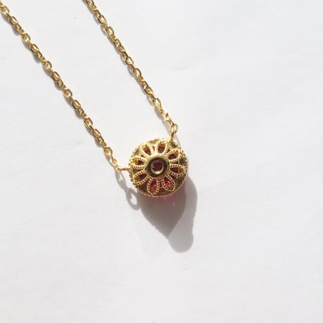 ロードライトガーネット 6mm ダンデライオンカット necklace