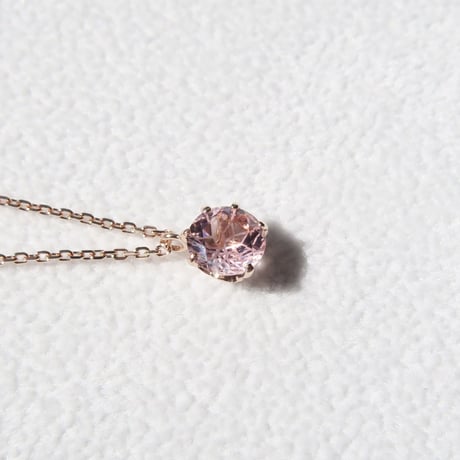 【necklace】　ピンクトルマリン　6mm　ダンデライオンカット
