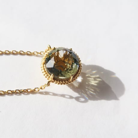 【necklace】　硝子の宝石 8mm RD