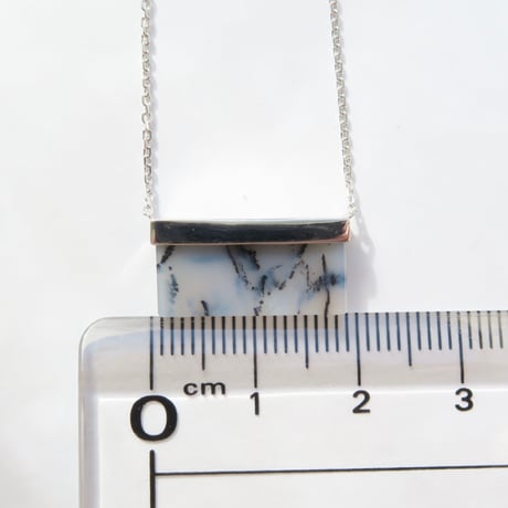 デンドリティックアゲート：シミズ貴石 かんなカット　necklace