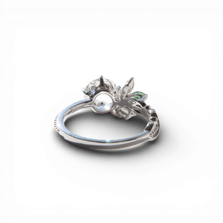 【Ring】　白水晶　8mm　カメリアカット　＃12