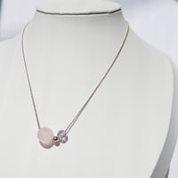 【necklace】　bubble（ローズクォーツ・ローズアメジスト）N-285