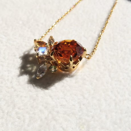 【necklace】　エクストラシトリン 8mm ダンデライオンカット yellow