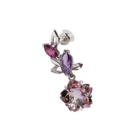 【pierced】　アメトリン　7ｍｍ　さくらシェイプ　片耳