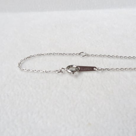 【necklace】　アクアマリン　6mm　クローバーインカット