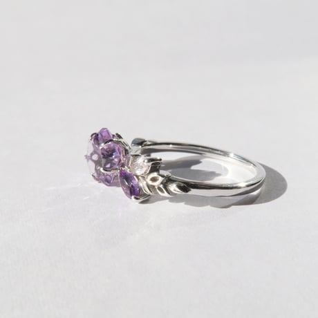 ローズアメジスト 7mm さくらシェイプ Ring＃11