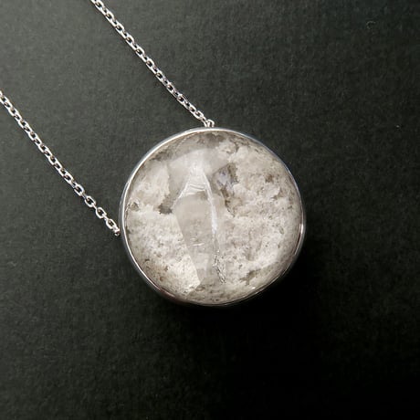 【necklace】　貫入水晶ホワイトガーデンクォーツ