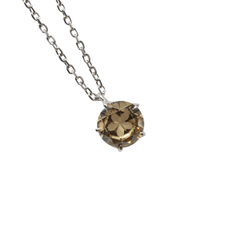【necklace】　イエロージルコン　6mm　さくらインカット