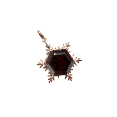 【charm】　ガーネット 8mm ゆきんこカット