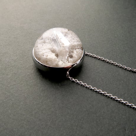 【necklace】　貫入水晶ホワイトガーデンクォーツ