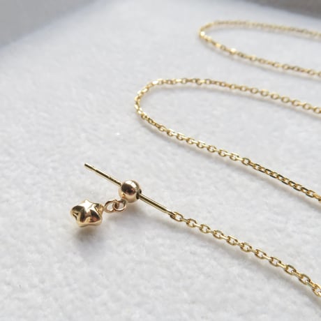 【necklace】　ガーネット 月型 甲州貴石切子
