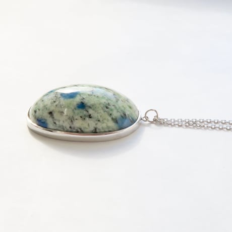【necklace】　アズライト：シミズ貴石 会長カット