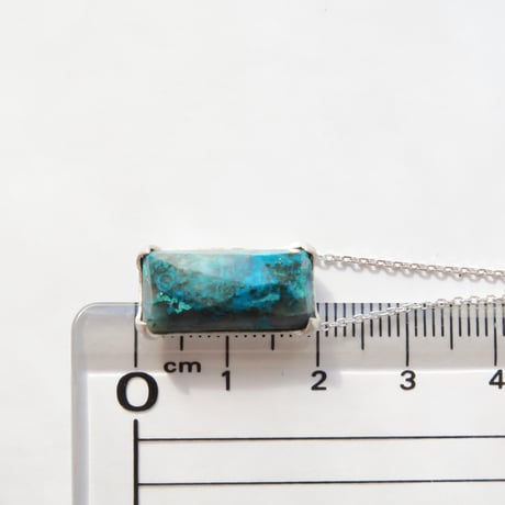 クリソコーラ：シミズ貴石 かんなカット　necklace