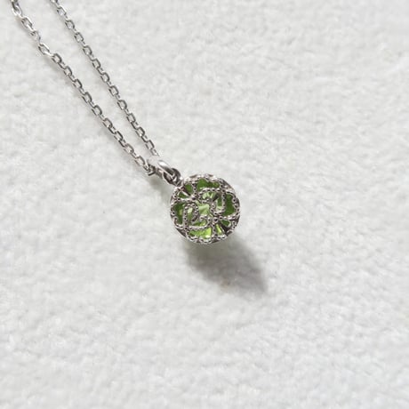 【necklace】　ペリドット　RD型　甲州貴石切子
