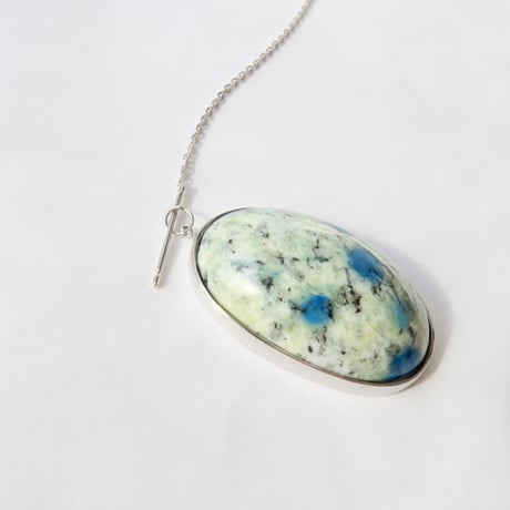 【necklace】　アズライト：シミズ貴石 会長カット