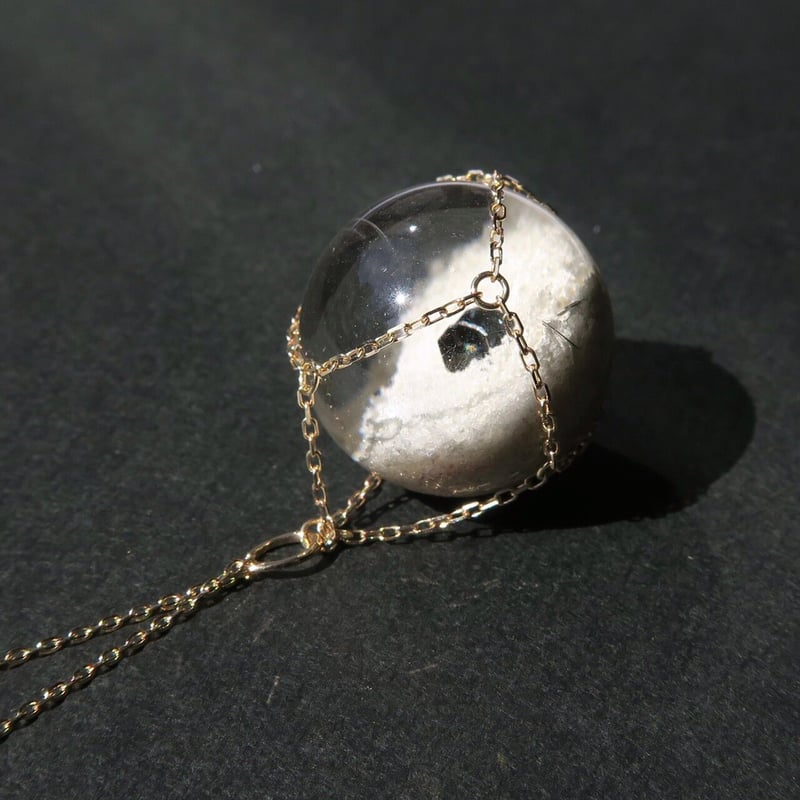 Necklace】ホワイトガーデンクォーツ パイライト入り | FREESIA