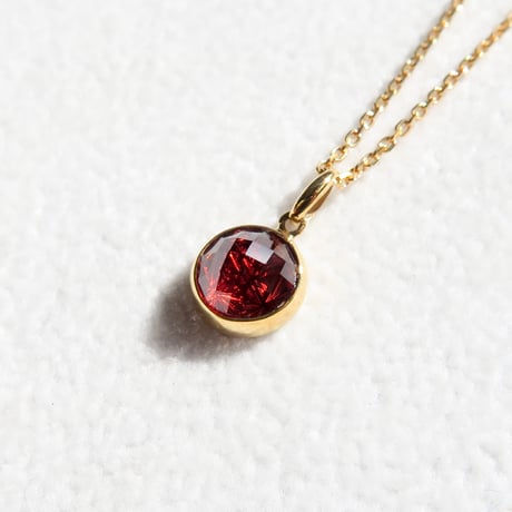 【necklace】　ガーネット　RD型　甲州貴石切子