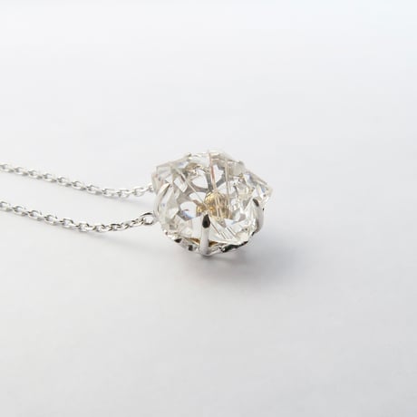 【necklace】　ルチルクォーツ 10mm ぺたんこさくらシェイプ