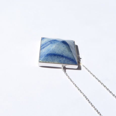ブルーアベンチュリン：シミズ貴石様 会長カット　necklace