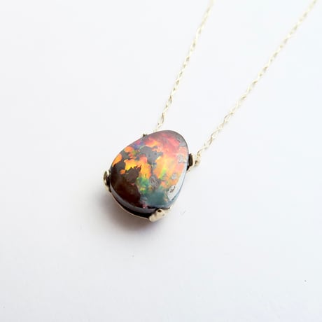 【necklace】　ボルダーオパール