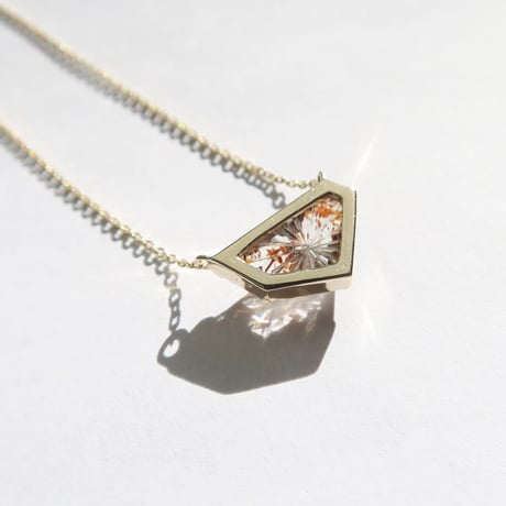 サンストーン 変則 甲州貴石切子 necklace
