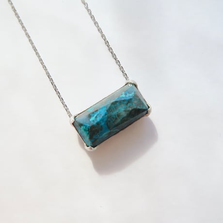 クリソコーラ：シミズ貴石 かんなカット　necklace