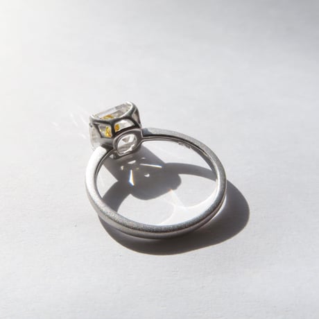 【Ring】　オイルインクォーツ　7×8mm　オクタゴン　＃11